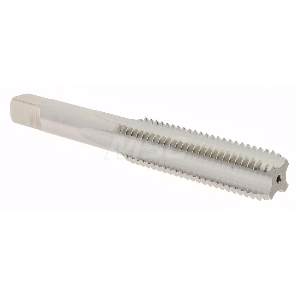 Hertel K027766AS Straight Flute Tap M12x1.75 Metric Coarse, 4 Flute, Bottoming Chamfer, 6H Class of Fit, High-Speed Steel, Bright/Uncoated Finish
