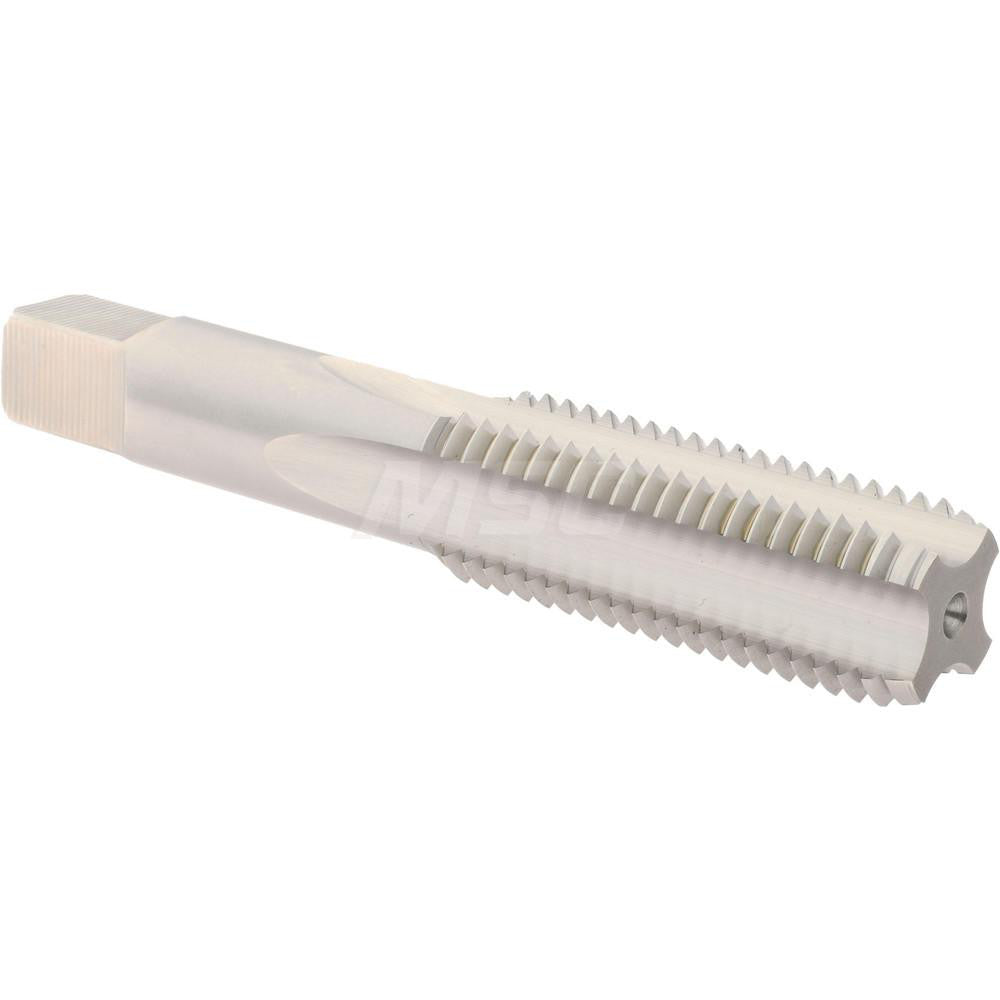 Hertel K027797AS Straight Flute Tap M20x2.5 Metric Coarse, 4 Flute, Bottoming Chamfer, 6H Class of Fit, High-Speed Steel, Bright/Uncoated Finish