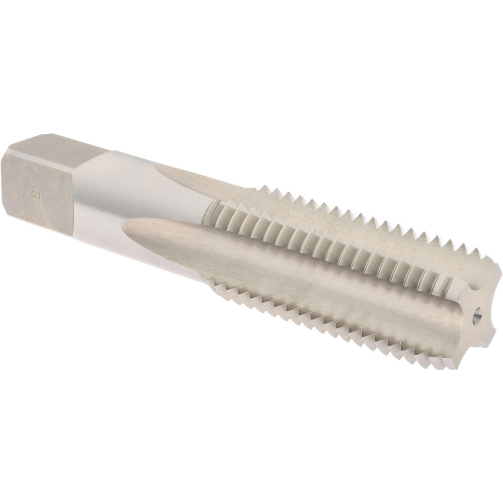 Hertel K027822AS Straight Flute Tap M30x3.5 Metric Coarse, 4 Flute, Bottoming Chamfer, 6H Class of Fit, High-Speed Steel, Bright/Uncoated Finish