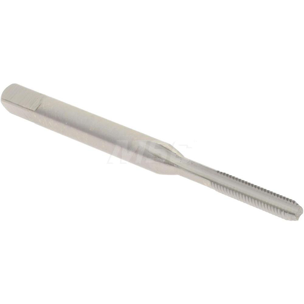 Hertel K008034AS Straight Flute Tap #2-56 UNC, 2 Flute, Bottoming Chamfer, 2B Class of Fit, High-Speed Steel, Bright/Uncoated Finish