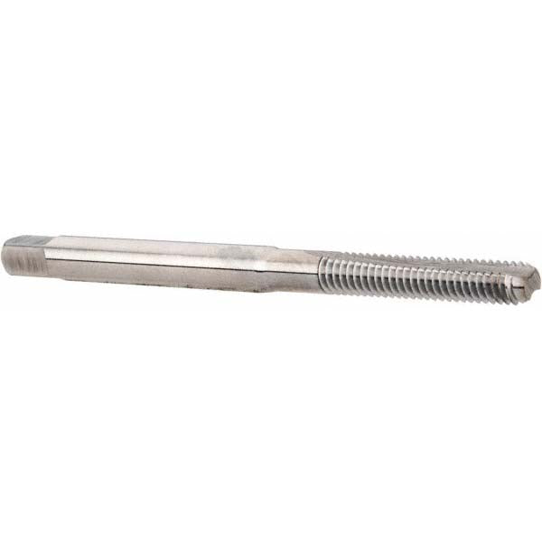 Hertel K008113AS Straight Flute Tap #5-40 UNC, 2 Flute, Bottoming Chamfer, 2B & 3B Class of Fit, High-Speed Steel, Bright/Uncoated Finish