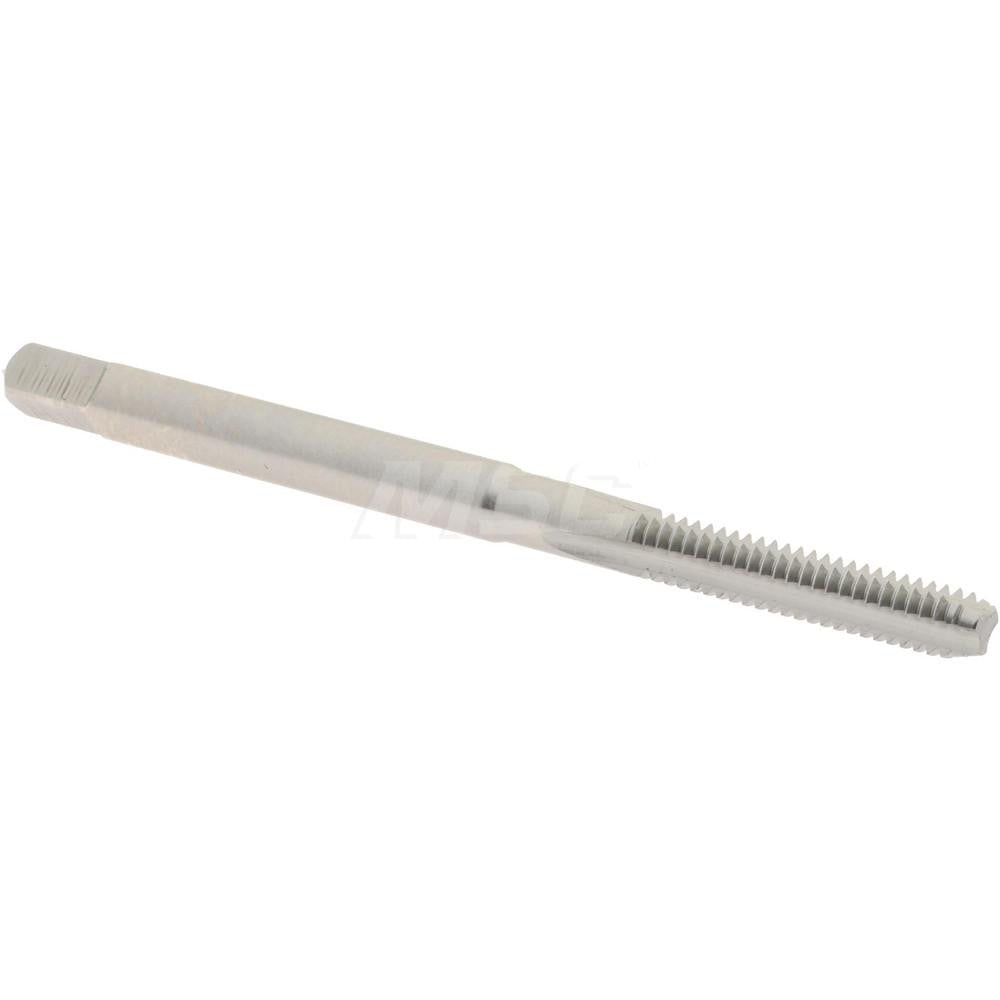 Hertel K008117AS Straight Flute Tap #5-40 UNC, 3 Flute, Bottoming Chamfer, 2B & 3B Class of Fit, High-Speed Steel, Bright/Uncoated Finish