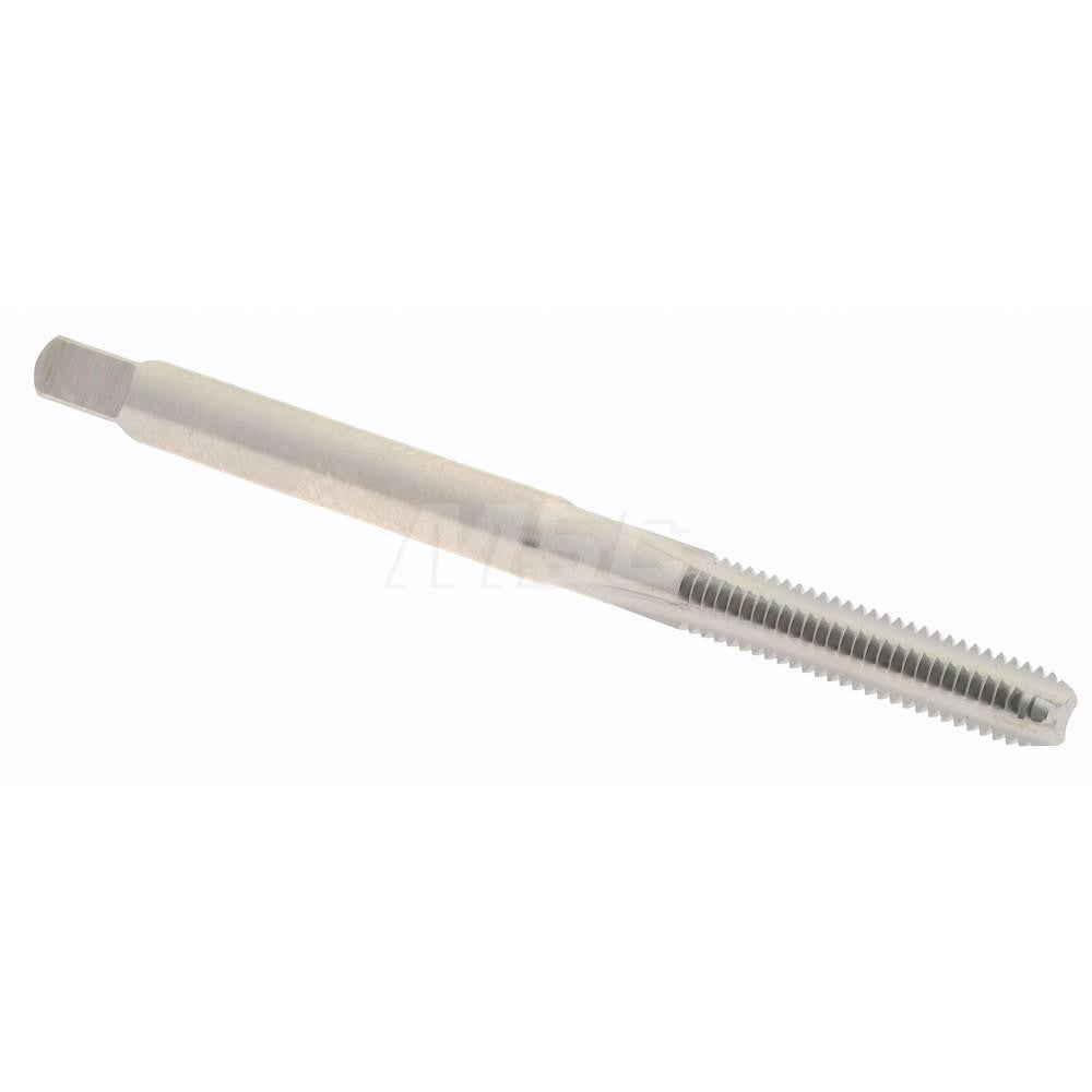 Hertel K008134AS Straight Flute Tap #5-44 UNF, 3 Flute, Bottoming Chamfer, 2B Class of Fit, High-Speed Steel, Bright/Uncoated Finish