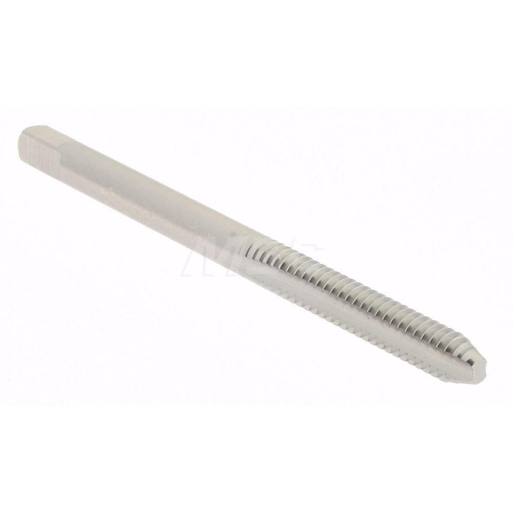 Hertel K008143AS Straight Flute Tap #6-32 UNC, 2 Flute, Bottoming Chamfer, 2B Class of Fit, High-Speed Steel, Bright/Uncoated Finish