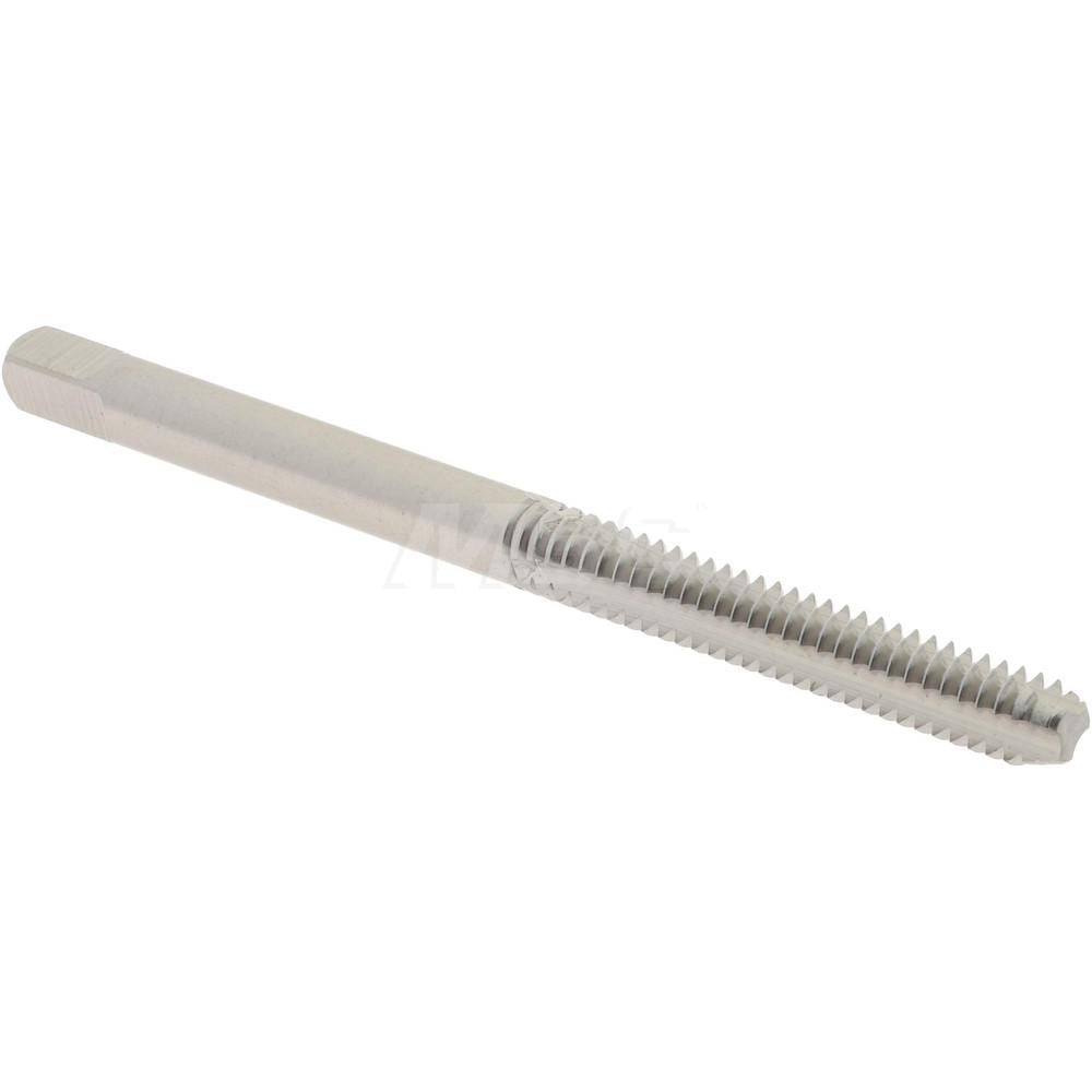 Hertel K008149AS Straight Flute Tap #6-32 UNC, 3 Flute, Bottoming Chamfer, 3B Class of Fit, High-Speed Steel, Bright/Uncoated Finish