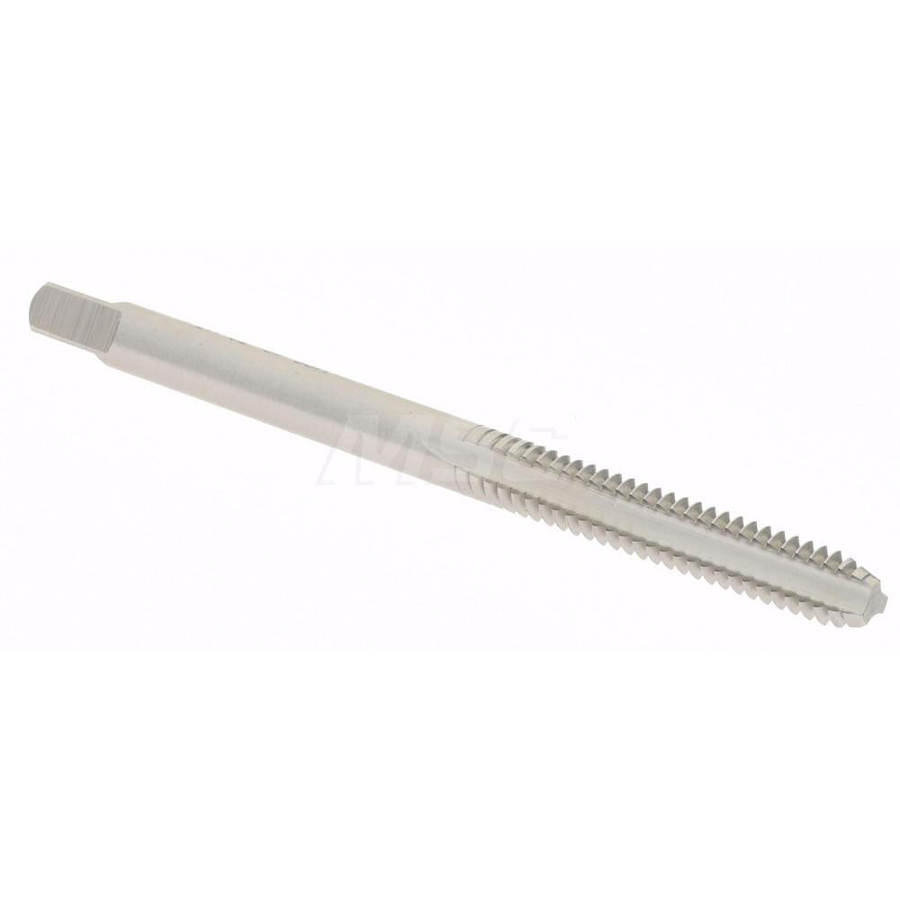 Hertel K008152AS Straight Flute Tap #6-32 UNC, 3 Flute, Bottoming Chamfer, 2B Class of Fit, High-Speed Steel, Bright/Uncoated Finish