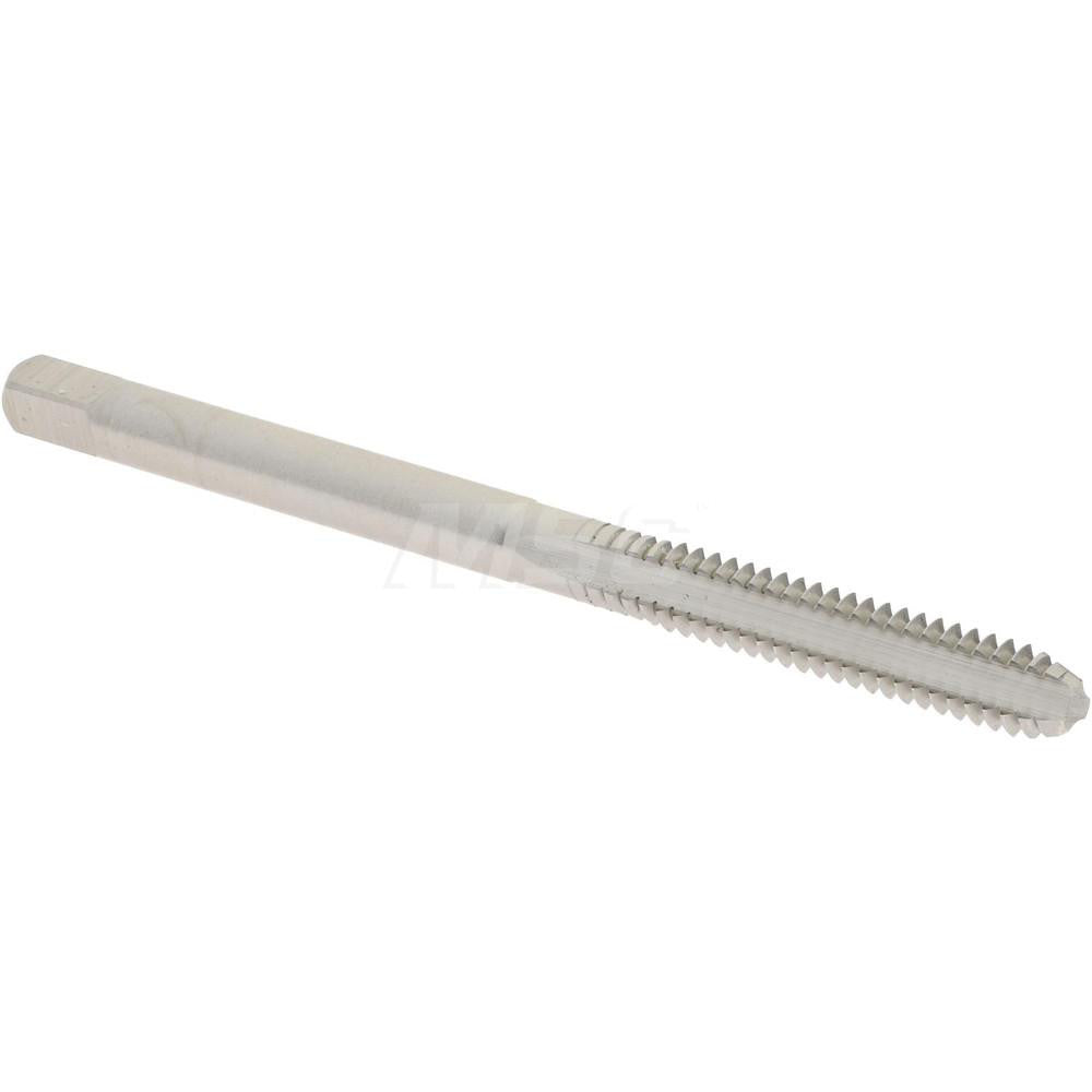 Hertel K008154AS Straight Flute Tap #6-32 UNC, 3 Flute, Bottoming Chamfer, High-Speed Steel, Bright/Uncoated Finish
