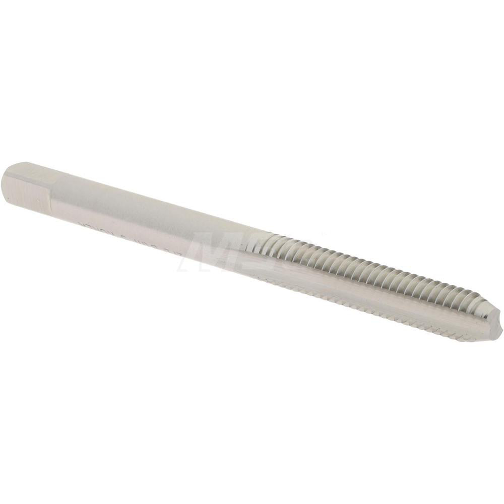 Hertel K008197AS Straight Flute Tap #8-32 UNC, 2 Flute, Bottoming Chamfer, 2B Class of Fit, High-Speed Steel, Bright/Uncoated Finish