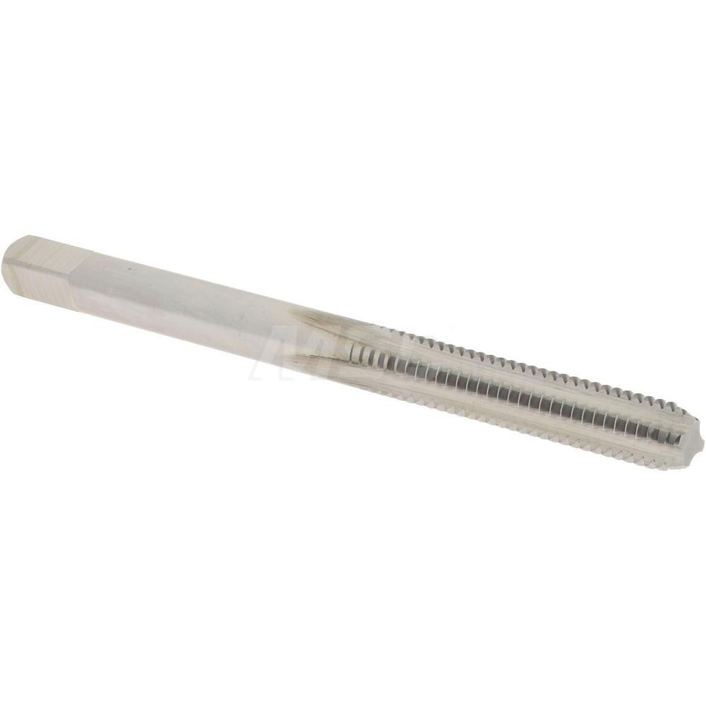 Hertel K008193AS Straight Flute Tap #8-32 UNC, 4 Flute, Bottoming Chamfer, 2B Class of Fit, High-Speed Steel, Bright/Uncoated Finish