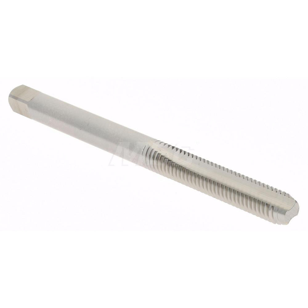 Hertel K008273AS Straight Flute Tap #10-32 UNF, 2 Flute, Bottoming Chamfer, 2B Class of Fit, High-Speed Steel, Bright/Uncoated Finish