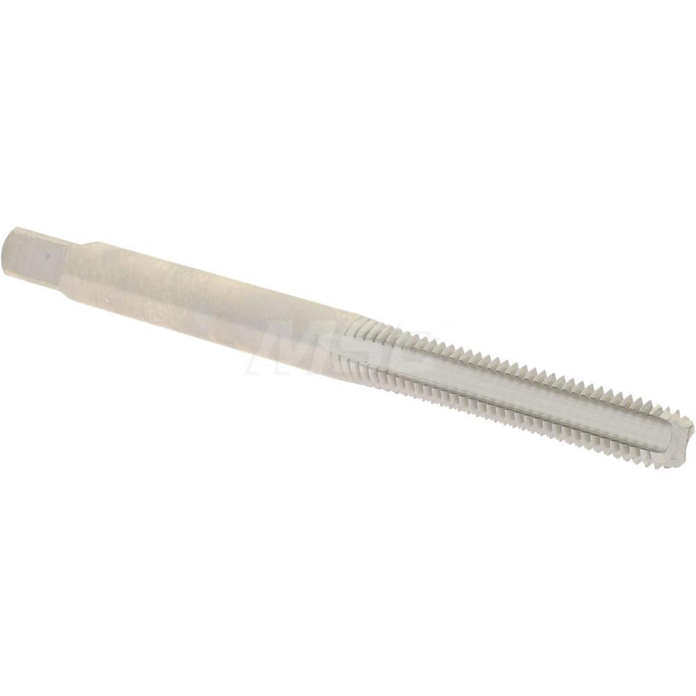 Hertel K008269AS Straight Flute Tap #10-32 UNF, 4 Flute, Bottoming Chamfer, 2B Class of Fit, High-Speed Steel, Bright/Uncoated Finish