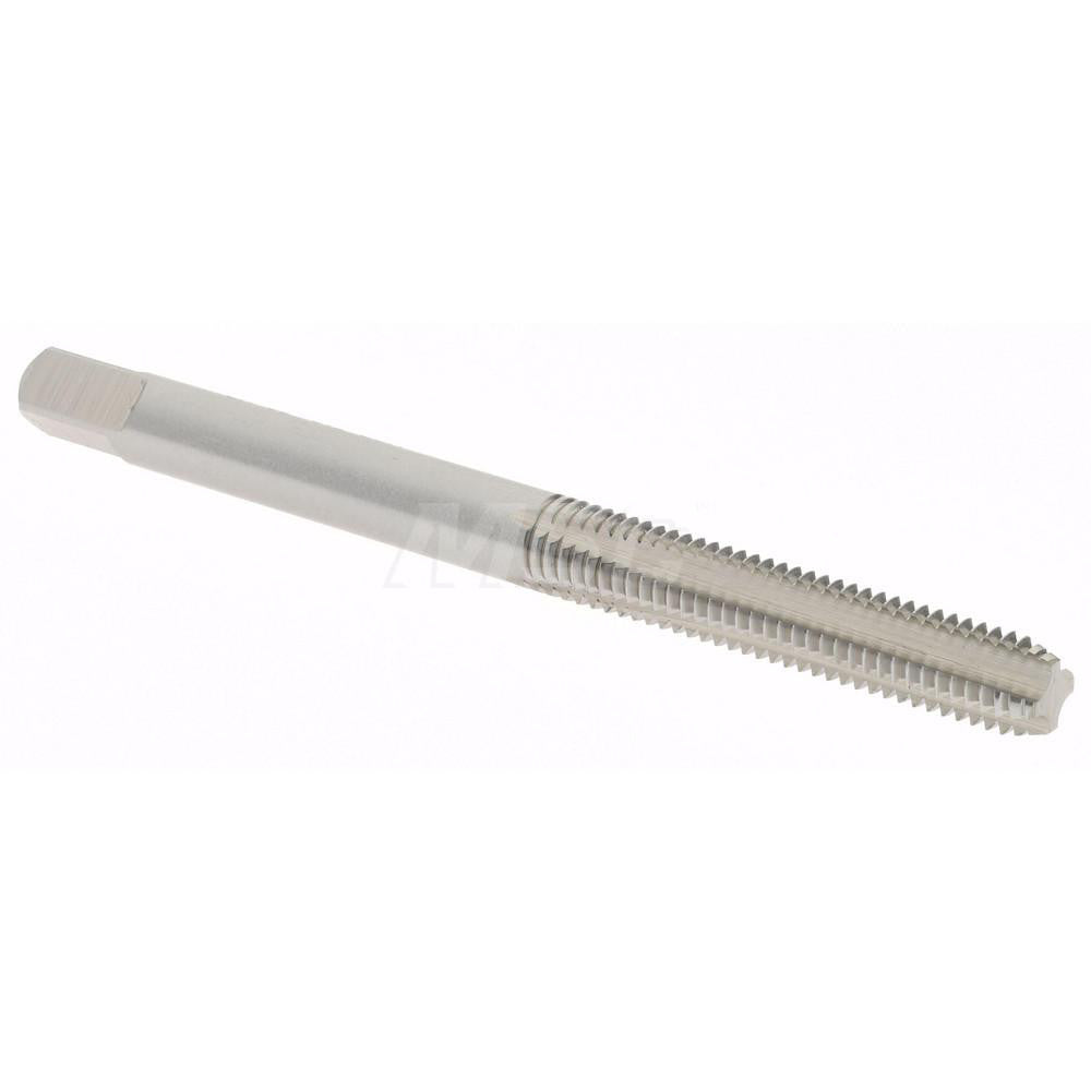 Hertel K008262AS Straight Flute Tap #10-32 UNF, 4 Flute, Bottoming Chamfer, 3B Class of Fit, High-Speed Steel, Bright/Uncoated Finish