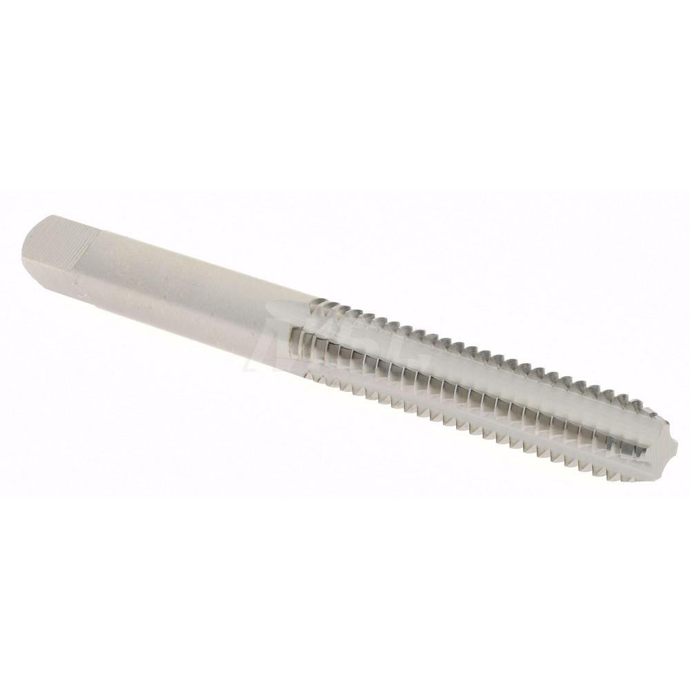 Hertel K008327AS Straight Flute Tap 1/4-20 UNC, 4 Flute, Bottoming Chamfer, 2B Class of Fit, High-Speed Steel, Bright/Uncoated Finish