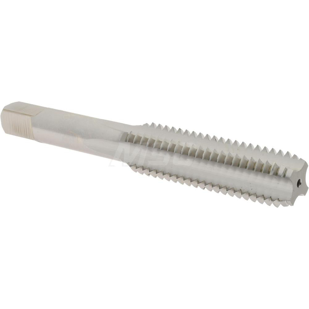 Hertel K008509AS Straight Flute Tap 1/2-13 UNC, 4 Flute, Bottoming Chamfer, 3B Class of Fit, High-Speed Steel, Bright/Uncoated Finish