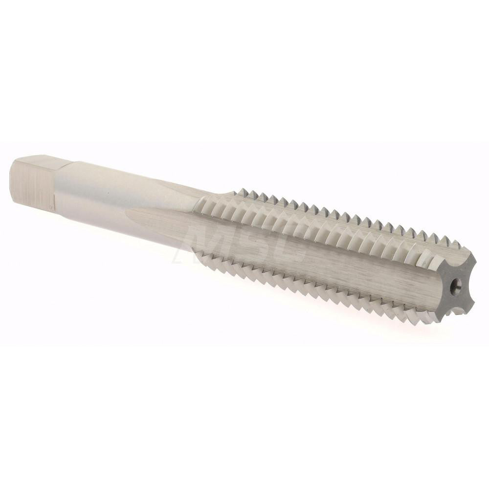 Hertel K008504AS Straight Flute Tap 1/2-13 UNC, 4 Flute, Bottoming Chamfer, 2B Class of Fit, High-Speed Steel, Bright/Uncoated Finish