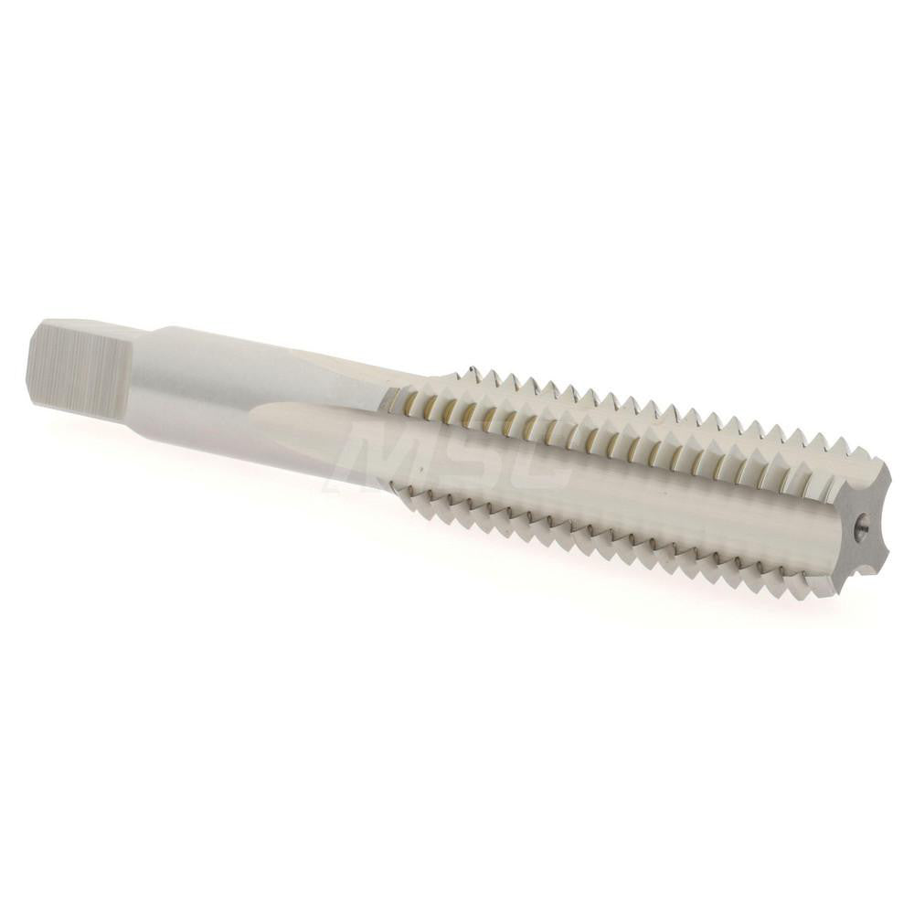 Hertel K008564AS Straight Flute Tap 5/8-11 UNC, 4 Flute, Bottoming Chamfer, 2B Class of Fit, High-Speed Steel, Bright/Uncoated Finish
