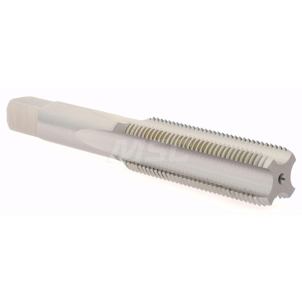 Hertel K008575AS Straight Flute Tap 5/8-18 UNF, 4 Flute, Bottoming Chamfer, 3B Class of Fit, High-Speed Steel, Bright/Uncoated Finish