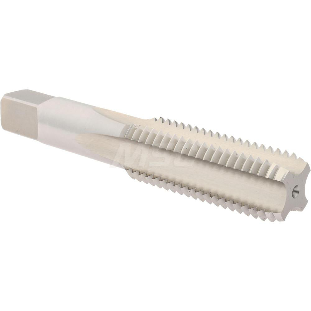 Hertel K008617AS Straight Flute Tap 7/8-9 UNC, 4 Flute, Bottoming Chamfer, 3B Class of Fit, High-Speed Steel, Bright/Uncoated Finish