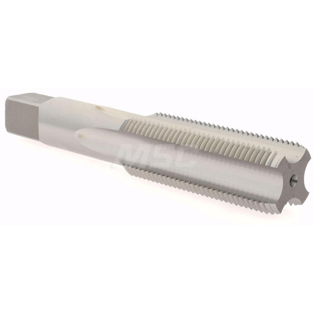 Hertel K008625AS Straight Flute Tap 7/8-14 UNF, 4 Flute, Bottoming Chamfer, 3B Class of Fit, High-Speed Steel, Bright/Uncoated Finish