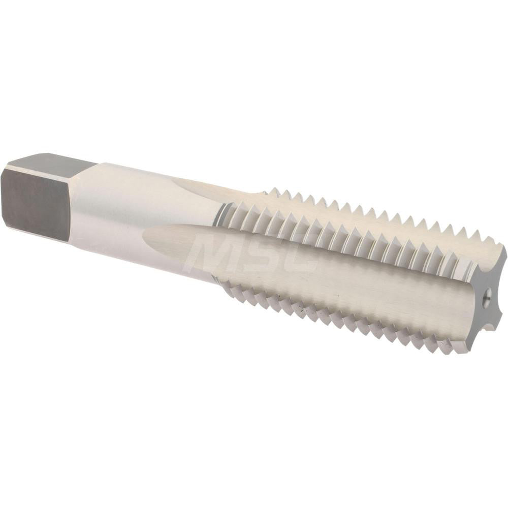 Hertel K008662AS Straight Flute Tap 1-1/4-7 UNC, 4 Flute, Bottoming Chamfer, 3B Class of Fit, High-Speed Steel, Bright/Uncoated Finish