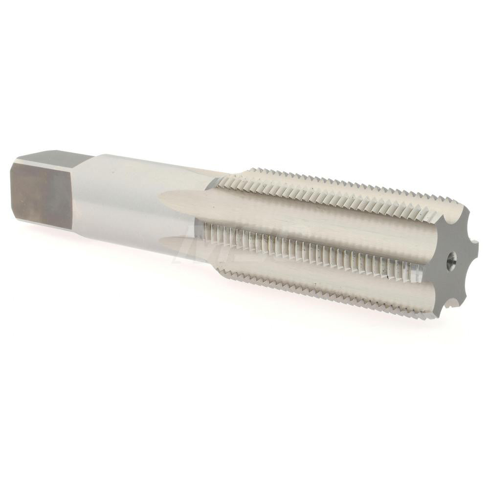 Hertel K008668AS Straight Flute Tap 1-1/4-12 UNF, 6 Flute, Bottoming Chamfer, 3B Class of Fit, High-Speed Steel, Bright/Uncoated Finish
