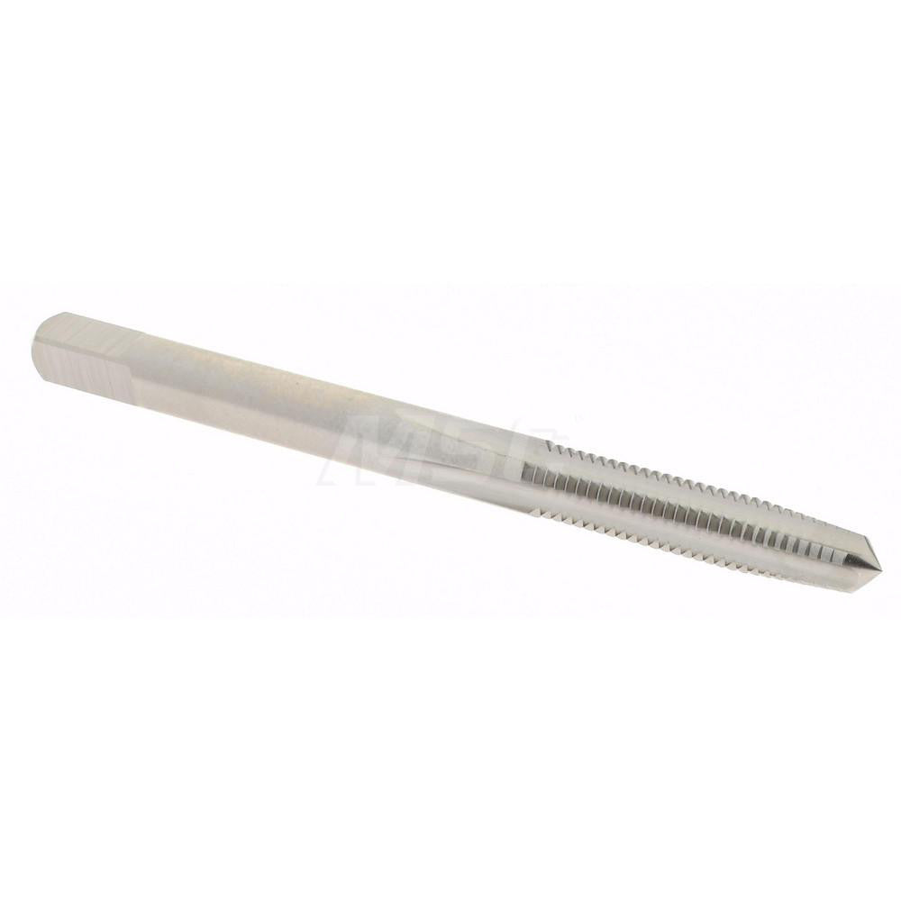 Hertel K027728AS Straight Flute Tap M4x0.7 Metric Coarse, 4 Flute, Taper Chamfer, 6H Class of Fit, High-Speed Steel, Bright/Uncoated Finish