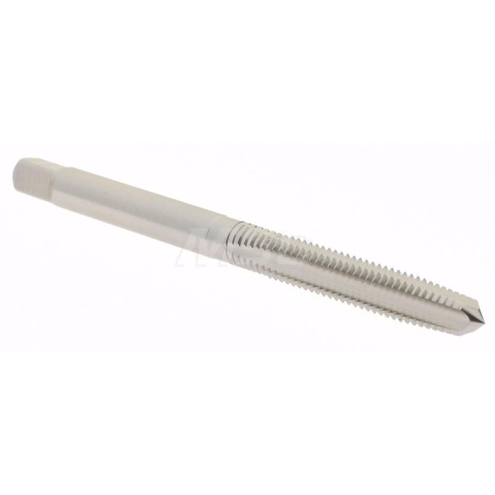 Hertel K027736AS Straight Flute Tap M5x0.8 Metric Coarse, 4 Flute, Taper Chamfer, 6H Class of Fit, High-Speed Steel, Bright/Uncoated Finish