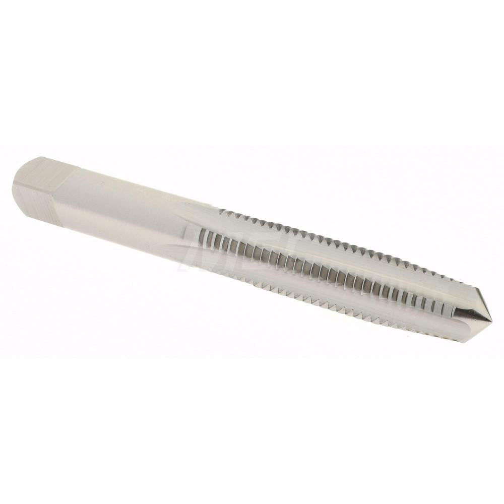 Hertel K027748AS Straight Flute Tap M8x1.25 Metric Coarse, 4 Flute, Taper Chamfer, 6H Class of Fit, High-Speed Steel, Bright/Uncoated Finish