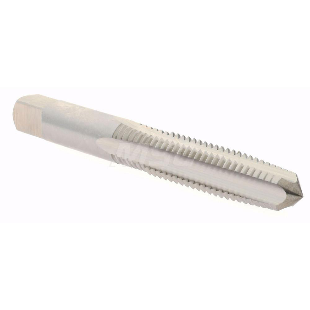 Hertel K027756AS Straight Flute Tap M10x1.5 Metric Coarse, 4 Flute, Taper Chamfer, 6H Class of Fit, High-Speed Steel, Bright/Uncoated Finish