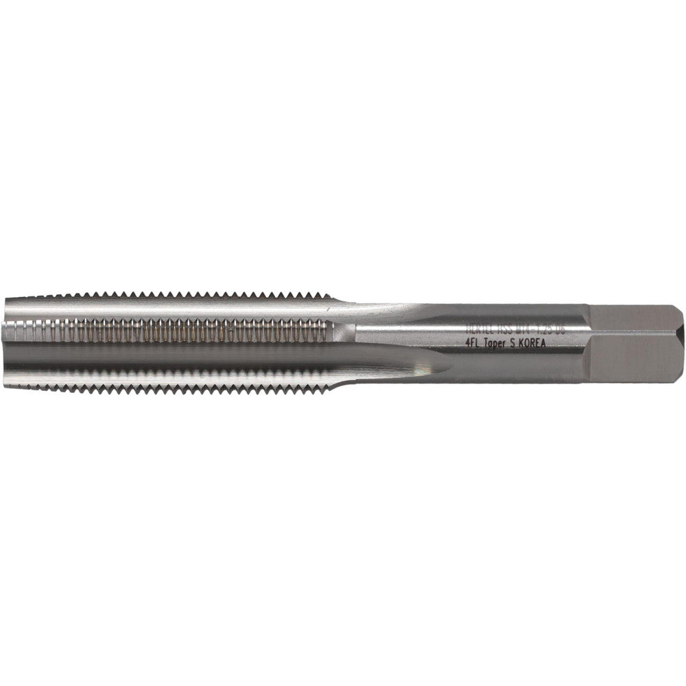 Hertel K020320AS Straight Flute Tap M14x1.25 Metric Fine, 4 Flute, Taper Chamfer, High-Speed Steel, Bright/Uncoated Finish