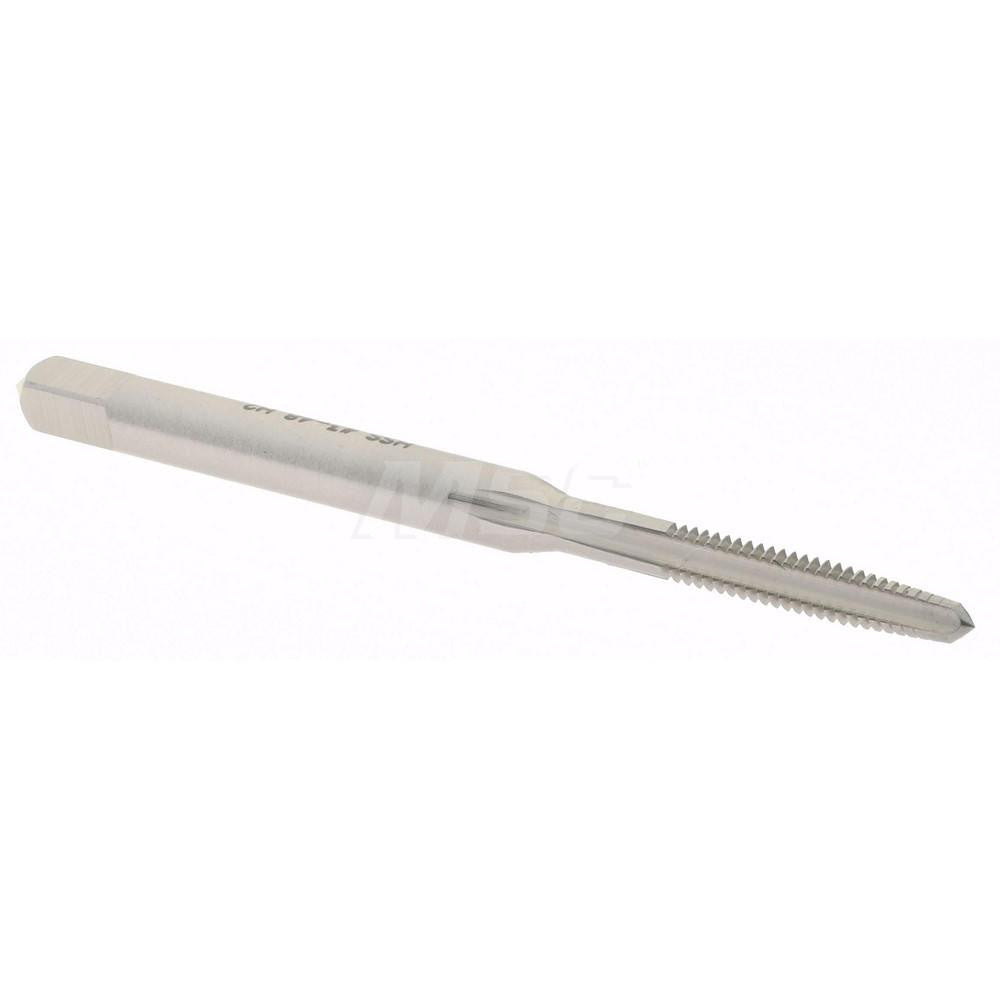 Hertel K008058AS Straight Flute Tap #3-48 UNC, 3 Flute, Taper Chamfer, 2B Class of Fit, High-Speed Steel, Bright/Uncoated Finish