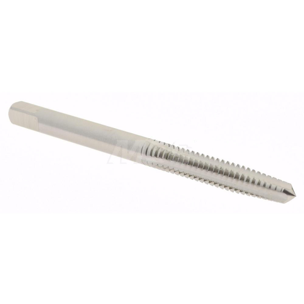 Hertel K008233AS Straight Flute Tap #10-24 UNC, 4 Flute, Taper Chamfer, 2B & 3B Class of Fit, High-Speed Steel, Bright/Uncoated Finish
