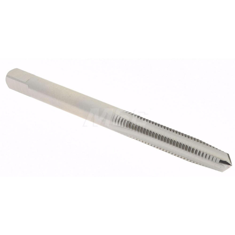 Hertel K008260AS Straight Flute Tap #10-32 UNF, 4 Flute, Taper Chamfer, 3B Class of Fit, High-Speed Steel, Bright/Uncoated Finish