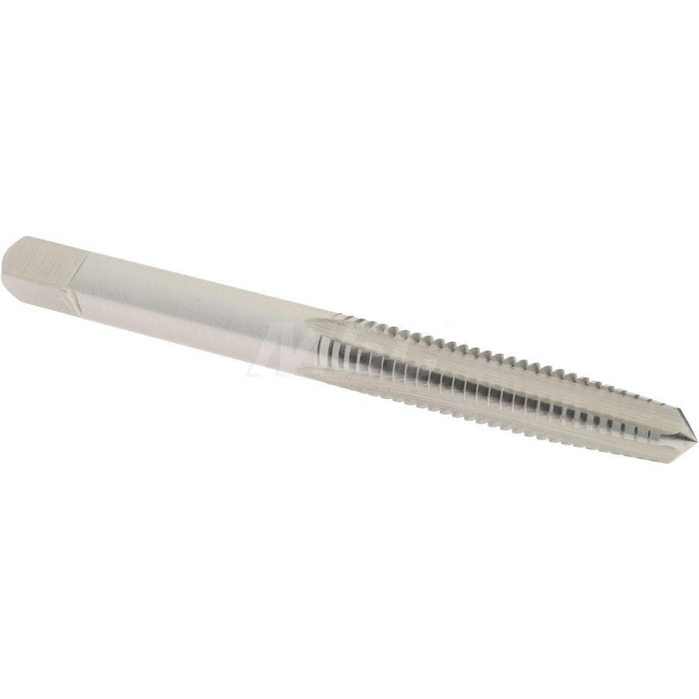 Hertel K008293AS Straight Flute Tap #12-24 UNC, 4 Flute, Taper Chamfer, 2B & 3B Class of Fit, High-Speed Steel, Bright/Uncoated Finish