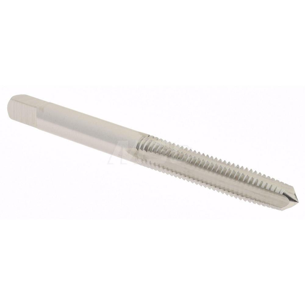 Hertel K008304AS Straight Flute Tap #12-28 UNF, 4 Flute, Taper Chamfer, 2B & 3B Class of Fit, High-Speed Steel, Bright/Uncoated Finish