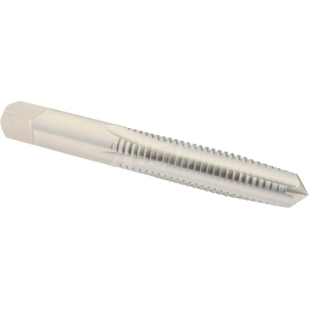 Hertel K008433AS Straight Flute Tap 3/8-16 UNC, 4 Flute, Taper Chamfer, 3B Class of Fit, High-Speed Steel, Bright/Uncoated Finish