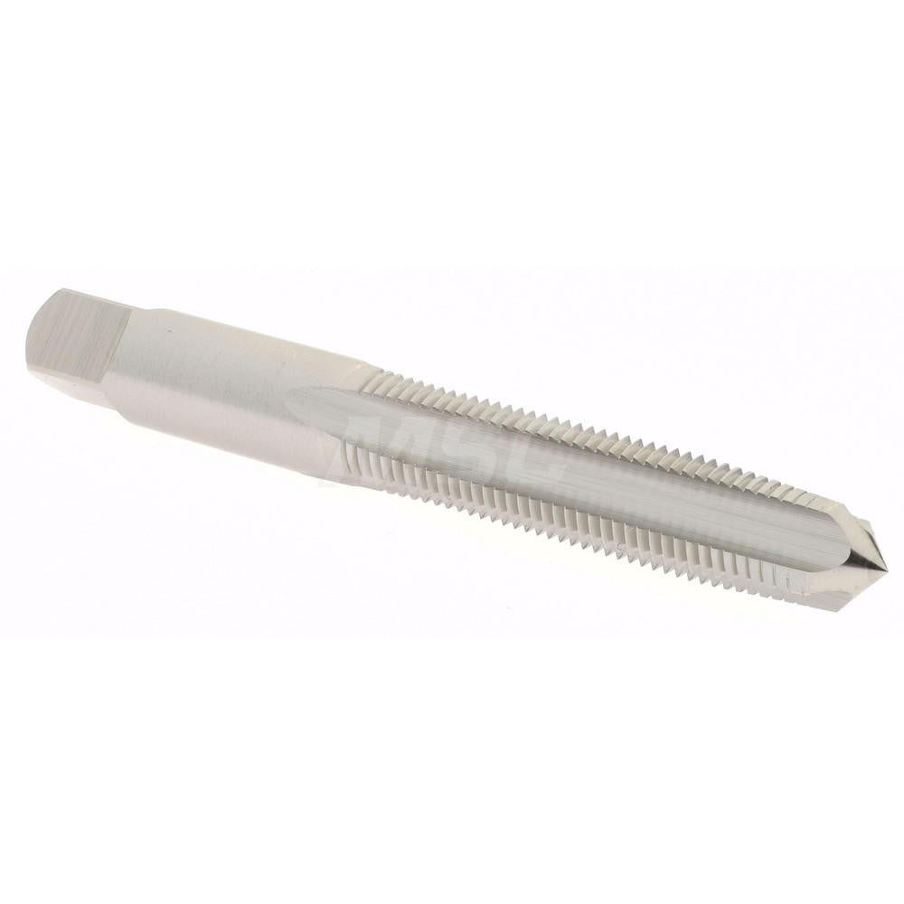Hertel K008458AS Straight Flute Tap 3/8-24 UNF, 4 Flute, Taper Chamfer, 3B Class of Fit, High-Speed Steel, Bright/Uncoated Finish