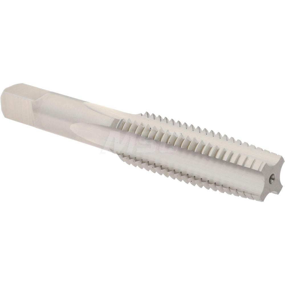 Hertel K008560AS Straight Flute Tap 5/8-11 UNC, 4 Flute, Taper Chamfer, 3B Class of Fit, High-Speed Steel, Bright/Uncoated Finish