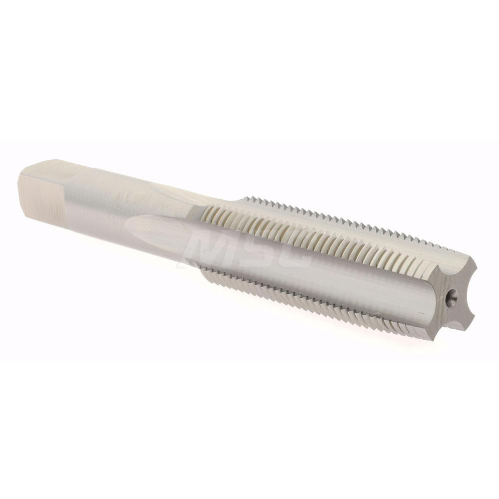 Hertel K008573AS Straight Flute Tap 5/8-18 UNF, 4 Flute, Taper Chamfer, 3B Class of Fit, High-Speed Steel, Bright/Uncoated Finish