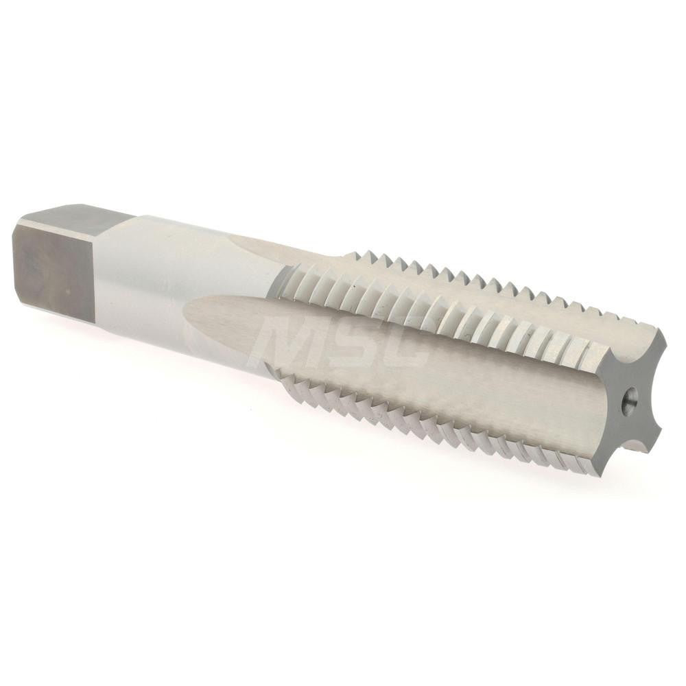Hertel K008660AS Straight Flute Tap 1-1/4-7 UNC, 4 Flute, Taper Chamfer, 3B Class of Fit, High-Speed Steel, Bright/Uncoated Finish