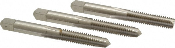 Hertel K008923AS Tap Set 5/16-18 UNC, 4 Flute, High Speed Steel, Bright Finish