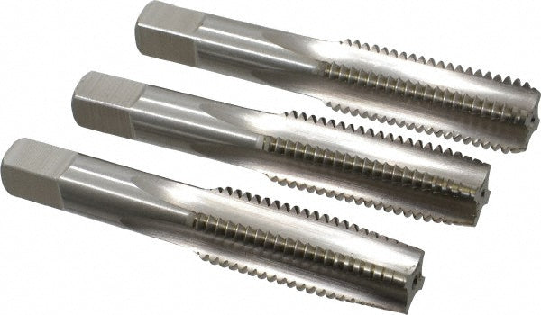 Hertel K008937AS Tap Set 3/4-10 UNC, 4 Flute, High Speed Steel, Bright Finish