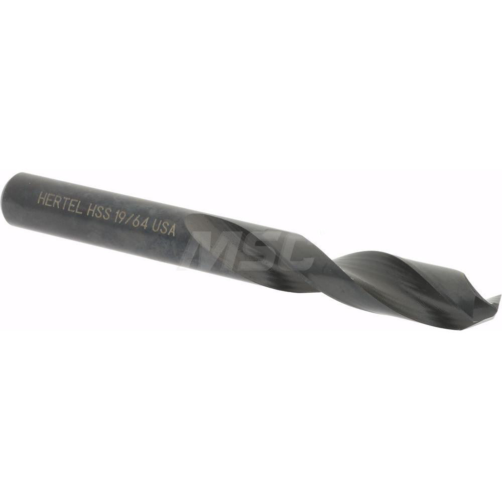 Hertel 2385953 Screw Machine Length Drill Bit 19/64" (0.2969) Dia, 135 deg, HSS