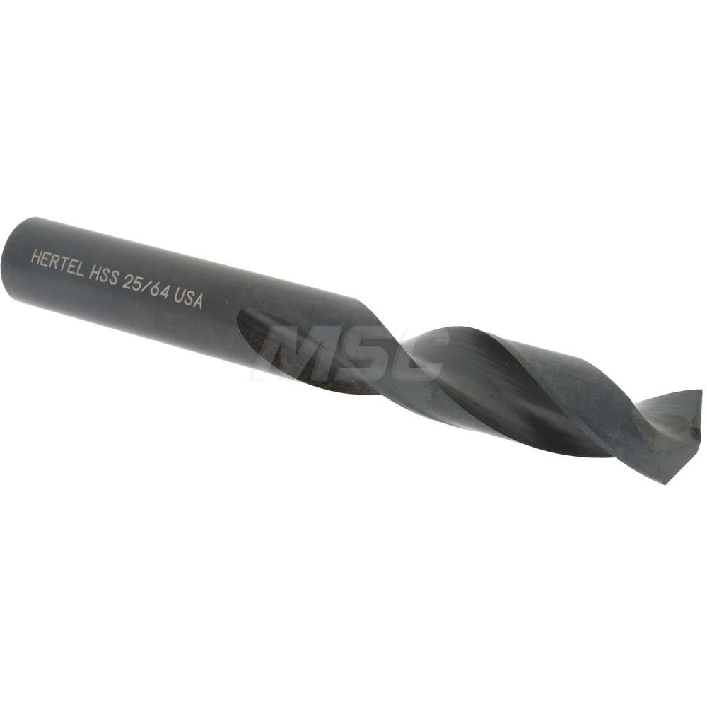 Hertel 2386019 Screw Machine Length Drill Bit 25/64" (0.3906) Dia, 135 deg, HSS