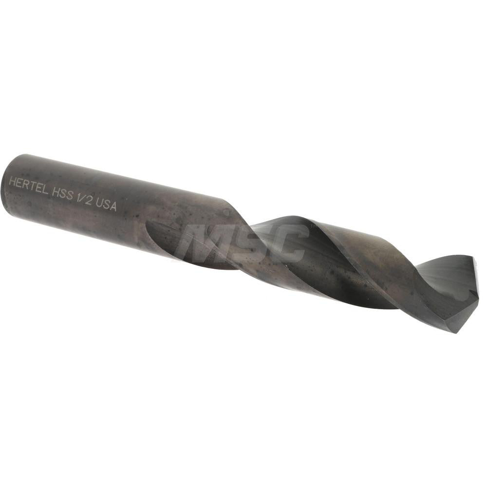 Hertel 2386084 Screw Machine Length Drill Bit 1/2" (0.5000) Dia, 135 deg, HSS