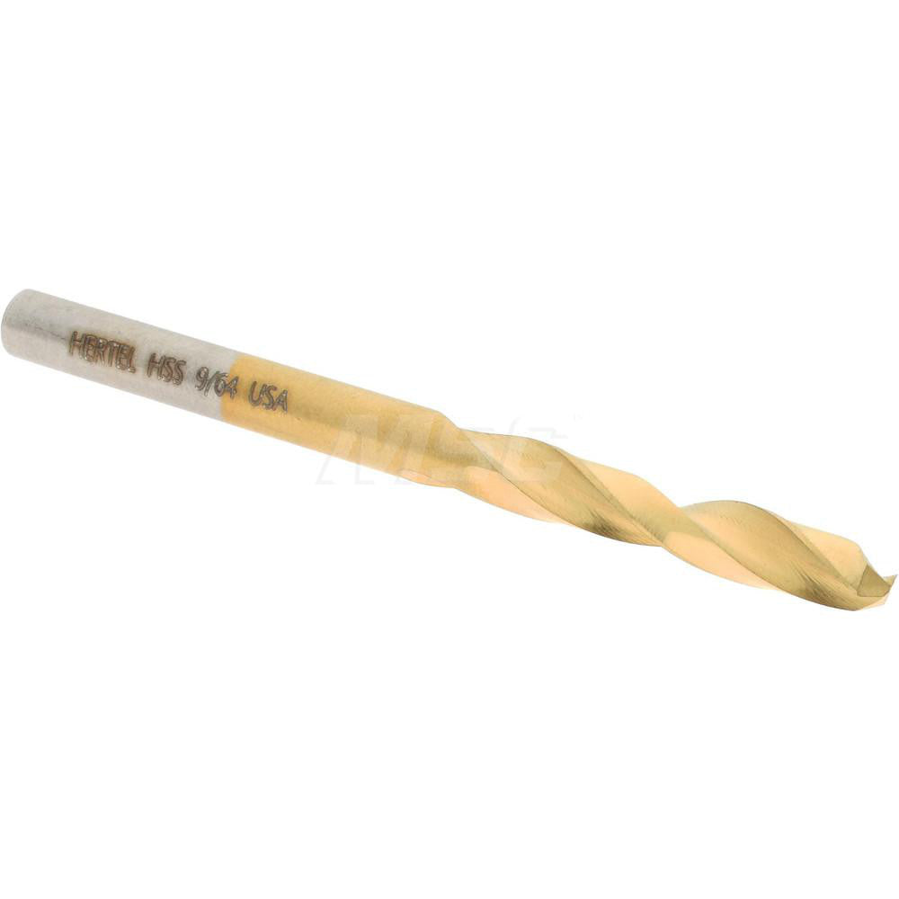 Hertel 2386720 Screw Machine Length Drill Bit 9/64" (0.1406) Dia, 135 deg, HSS