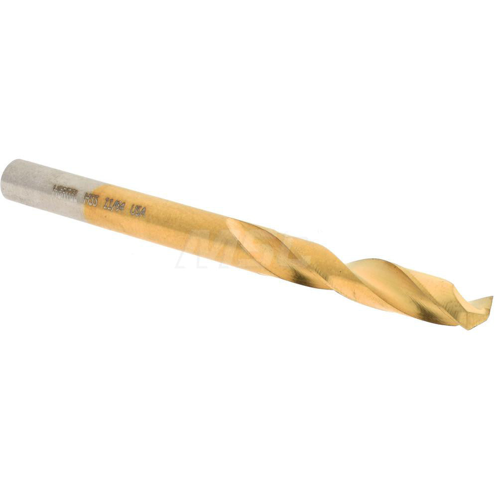 Hertel 2386746 Screw Machine Length Drill Bit 11/64" (0.1719) Dia, 135 deg, HSS