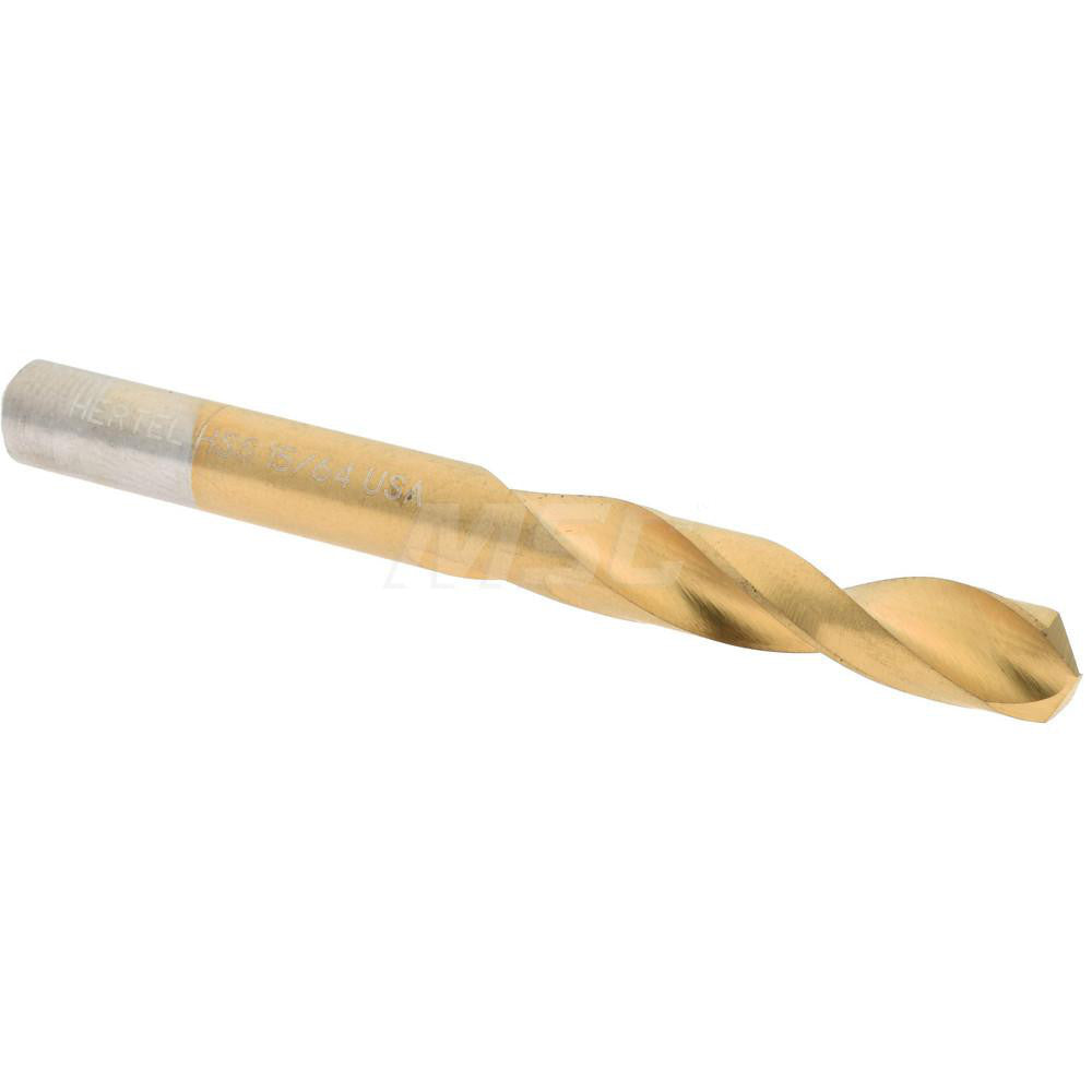 Hertel 2386787 Screw Machine Length Drill Bit 15/64" (0.2344) Dia, 135 deg, HSS