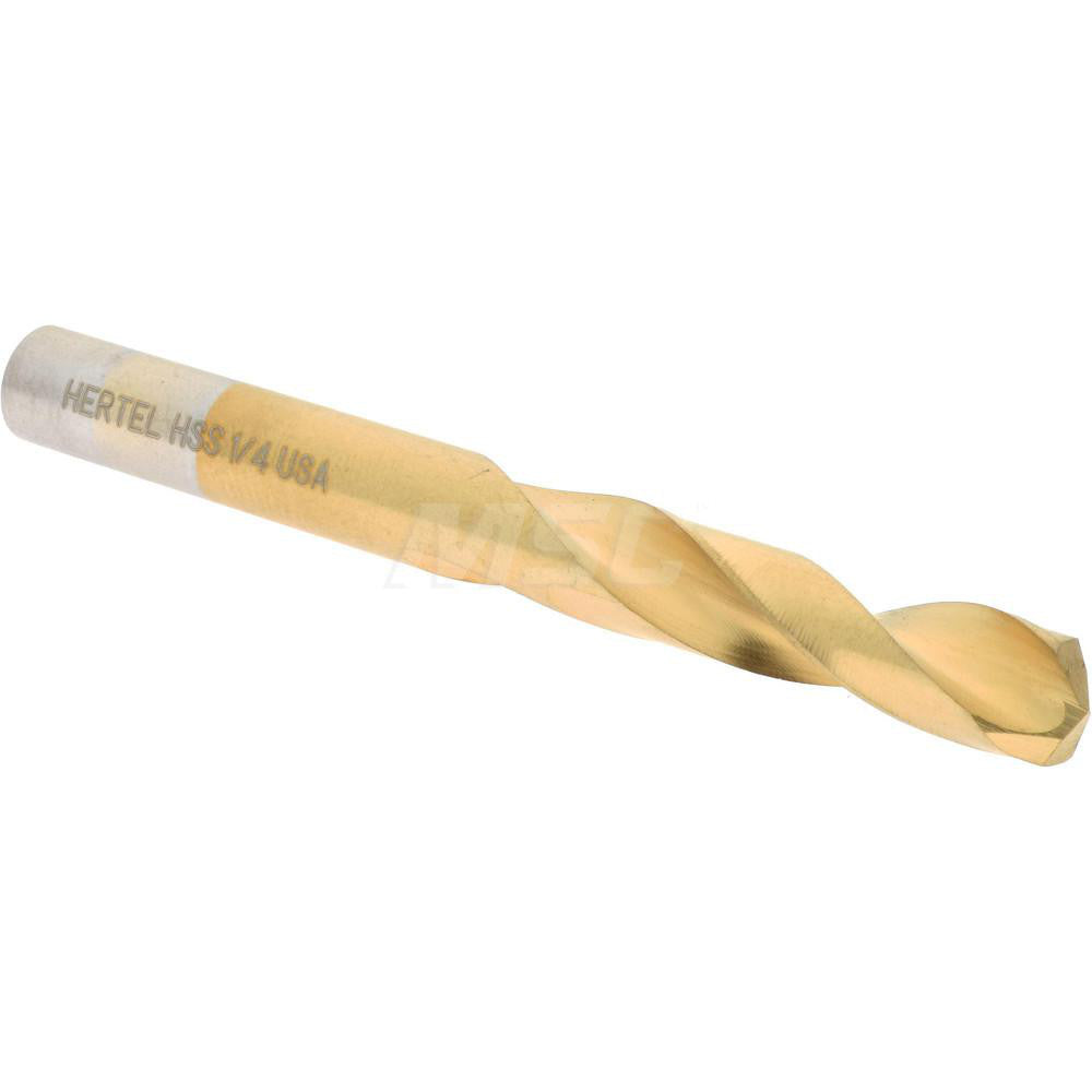 Hertel 2386795 Screw Machine Length Drill Bit 1/4" (0.2500) Dia, 135 deg, HSS