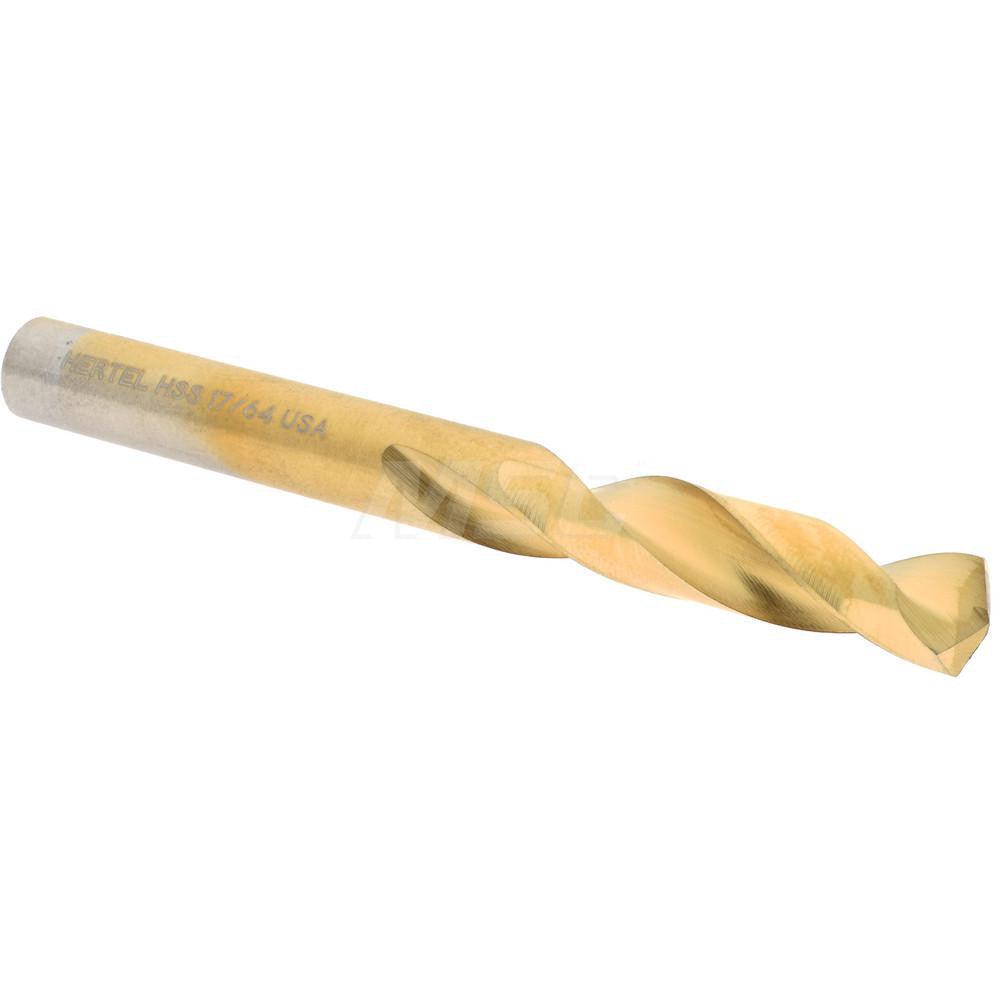 Hertel 2386803 Screw Machine Length Drill Bit 17/64" (0.2656) Dia, 135 deg, HSS